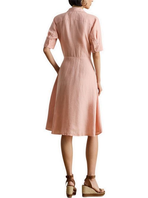 chemisier donna in lino con nodo rosa Ralph Lauren | 200905667023